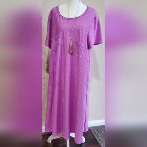 Lularoe Carly 2XL Pink floral with free necklace